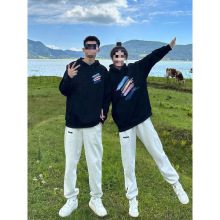 春秋季oversize的2023情侣装卫衣特别一样不高级感潮牌冬外套新款