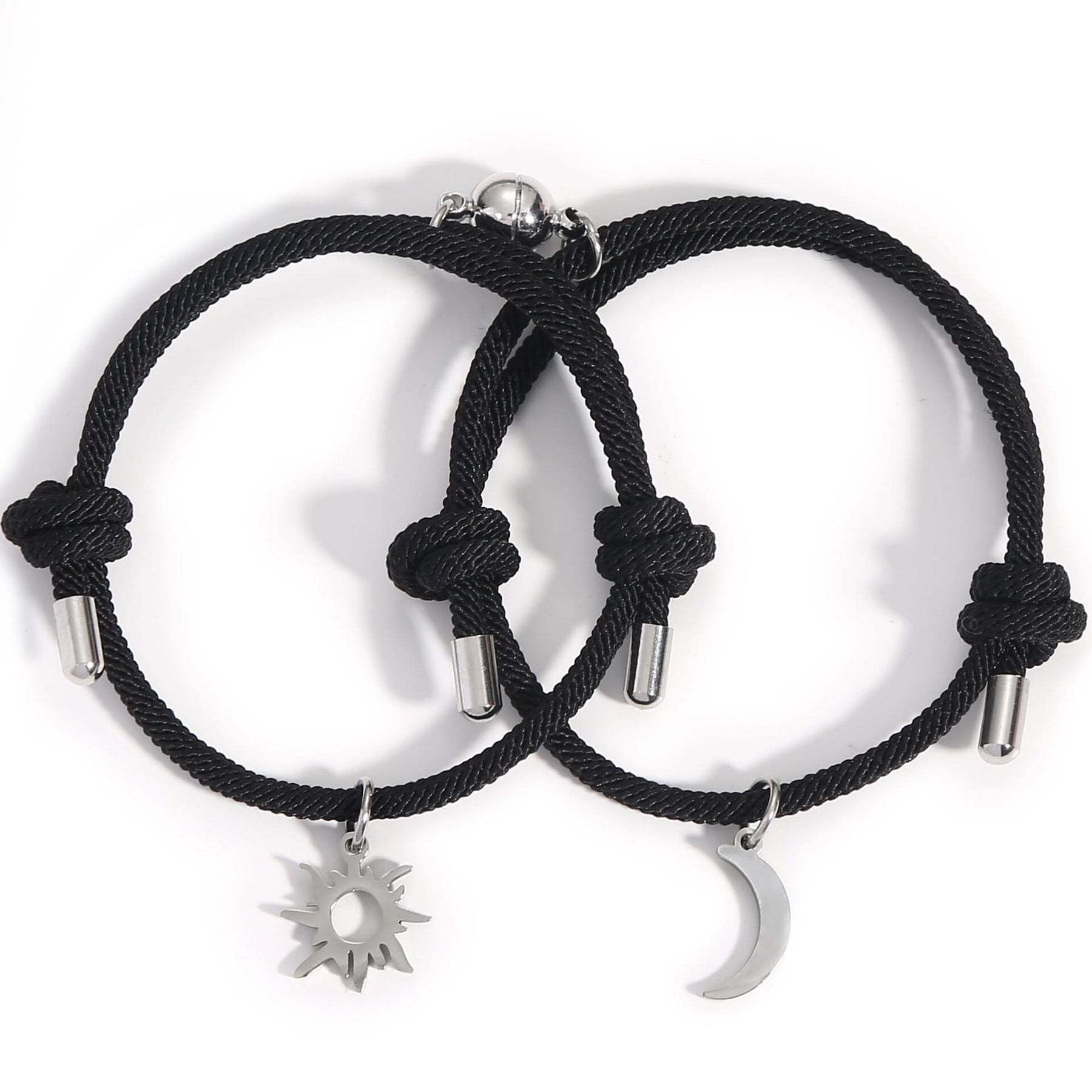 Simple Style Moon Alloy Braid Couple Unisex Bracelets display picture 5