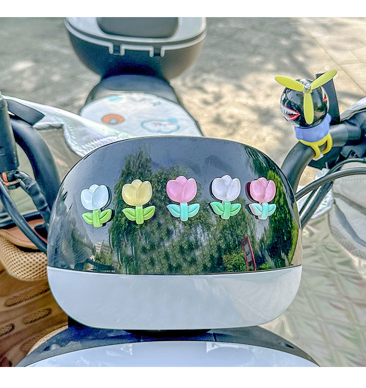 Tulip Car Stickers Electric Vehicle Decoration