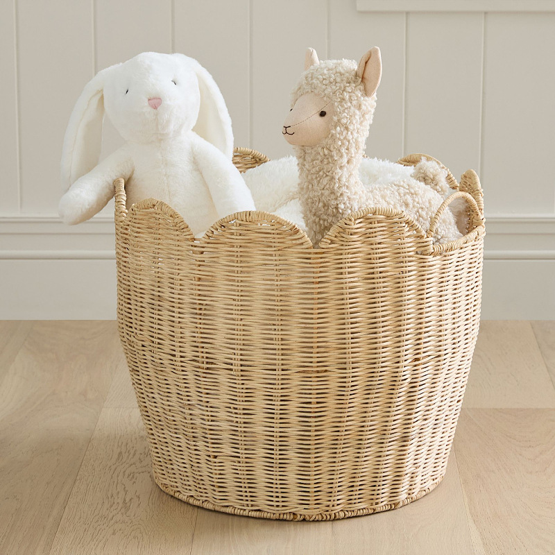 Cestas de almacenamiento de caña transfronterizas juguetes cestas de almacenamiento de artículos diversos cestas de almacenamiento de vacaciones europeas y estadounidenses cestas de almacenamiento de decoración