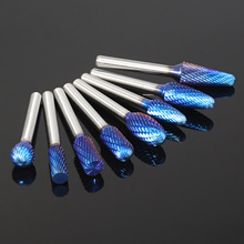 1/4英制SA/SB/SD/SF/SL硬质合金旋转锉跨境涂层钨钢打磨头6.35mm