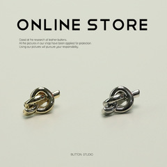 MOSN Minimalist Scandalous Metal Button Rope Knot Decorated Button Suit Tweed Coat Button for Women's Clothing