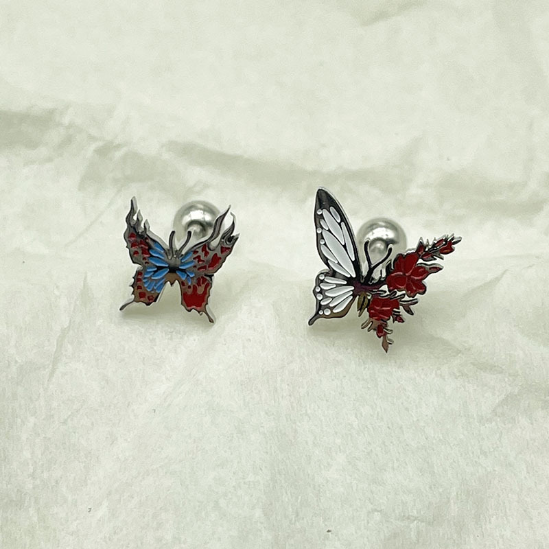 Simple Style Butterfly Titanium Steel Plating Tongue Nail 1 Piece