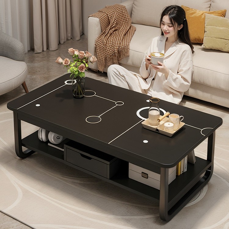 Mesa de té sala de estar simple casa de alquiler pequeña nueva mesa moderna minimalista creativa balcón mesa de té