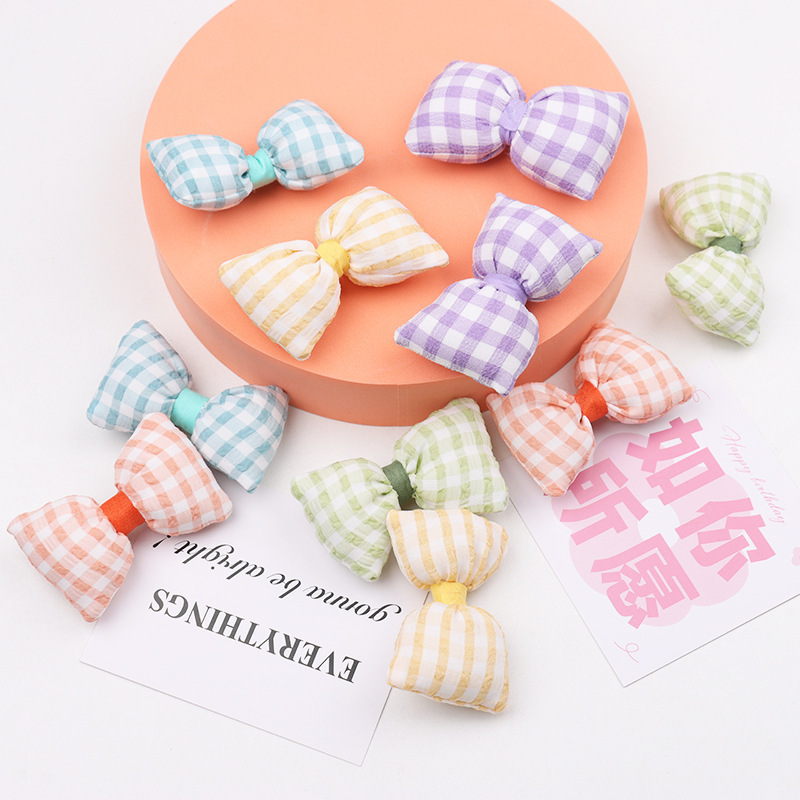 Fabric Plaid Three-Dimensional Cotton-Filled Bow DIY Accessories Clothing Accessories Bags Shoes Socks Accessories Manufacturer Direct Fabric Plaid Three-Dimensional Cotton-Filled Bow DIY Accessories Clothing Accessories Bags Shoes Socks Accessories Manufacturer Direct