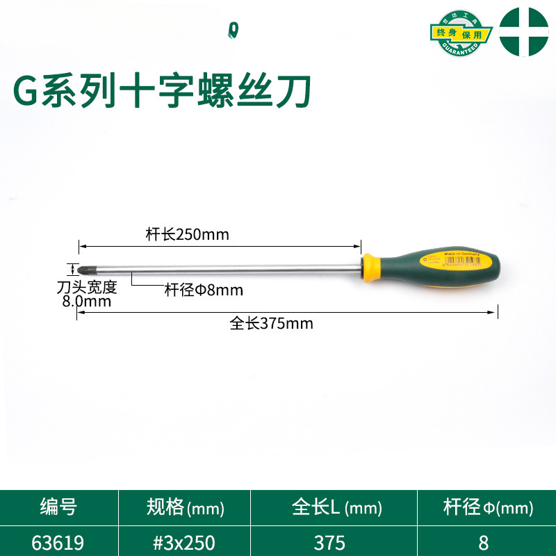 Serie G de destornillador cruzado con alta dureza supermagnética de grado industrial conjunto de herramientas de destornillador pequeño
