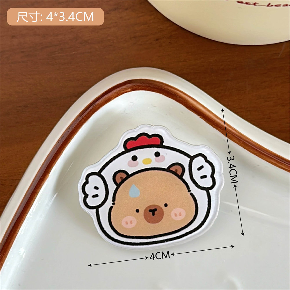 Tengyi ins viento lindo de dibujos animados acrílico cachorro broche insignia al por mayor ropa bolso colgante joyería pin