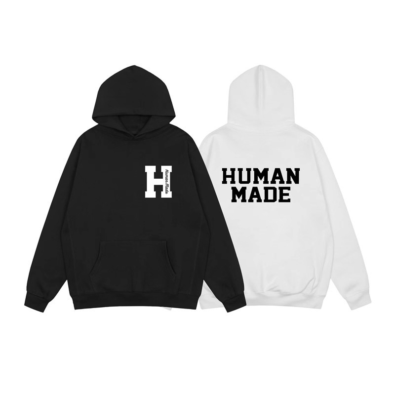 Felpa con cappuccio uomo stampa anatra human made unisex_voghion.com