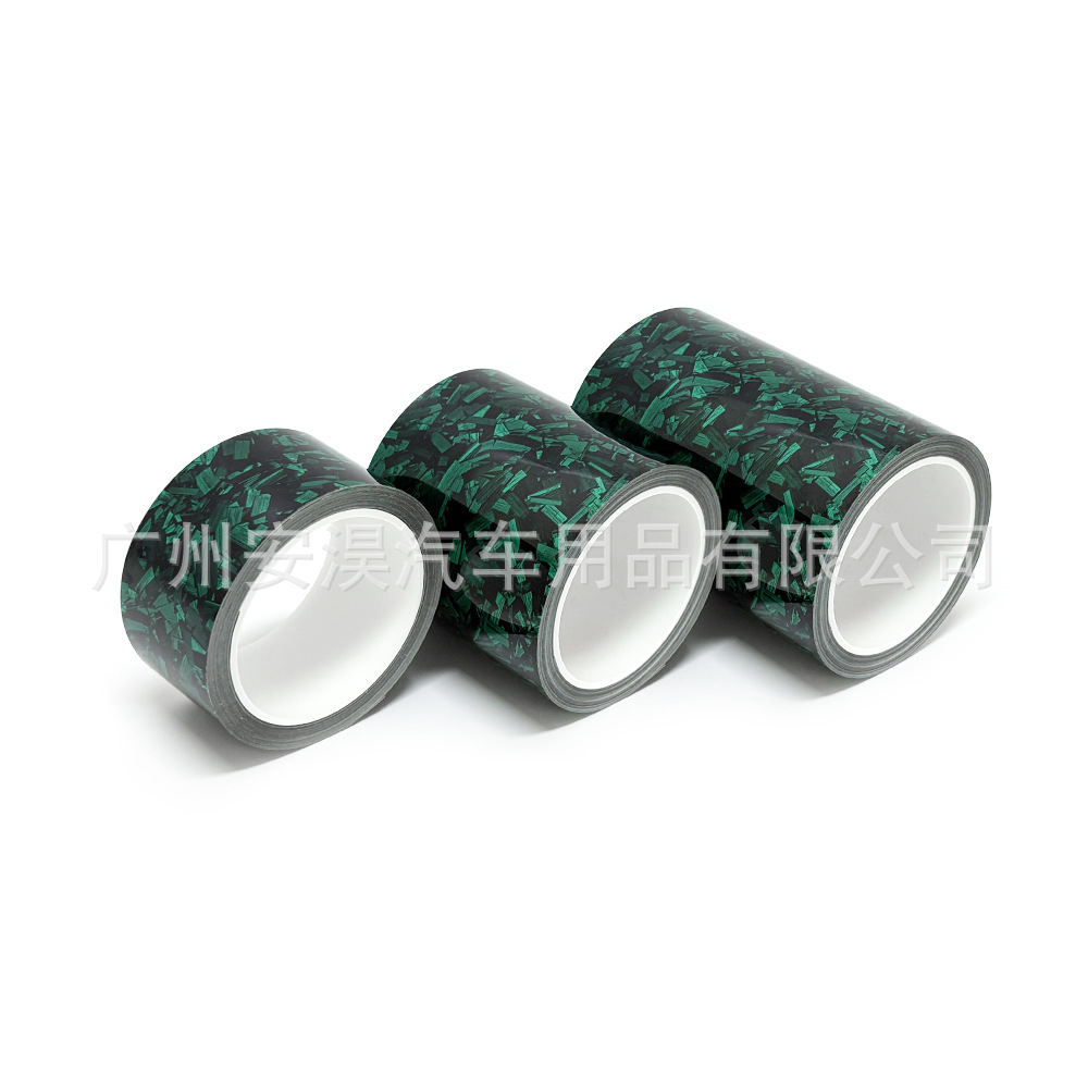Cross-Border Hot-Selling 5Cm*900Cm Pet Forged Carbon Fiber Glossy Black Car Color Change Film Body Sticker Film