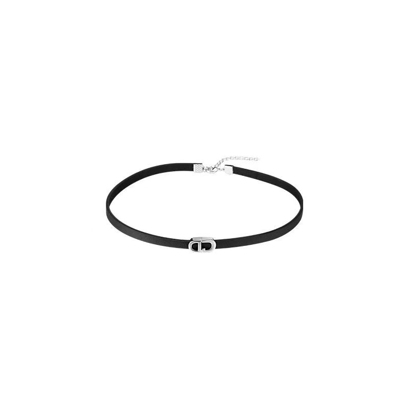 Carta pura CDchoker collar de las mujeres nicho de diseño de alto grado collar de cadena de clavícula collar elegante correa para el cuello