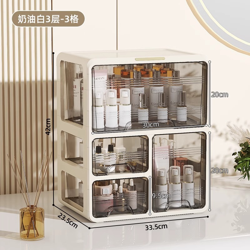 [giant large tall bottle model] cream white 3-layer heightening