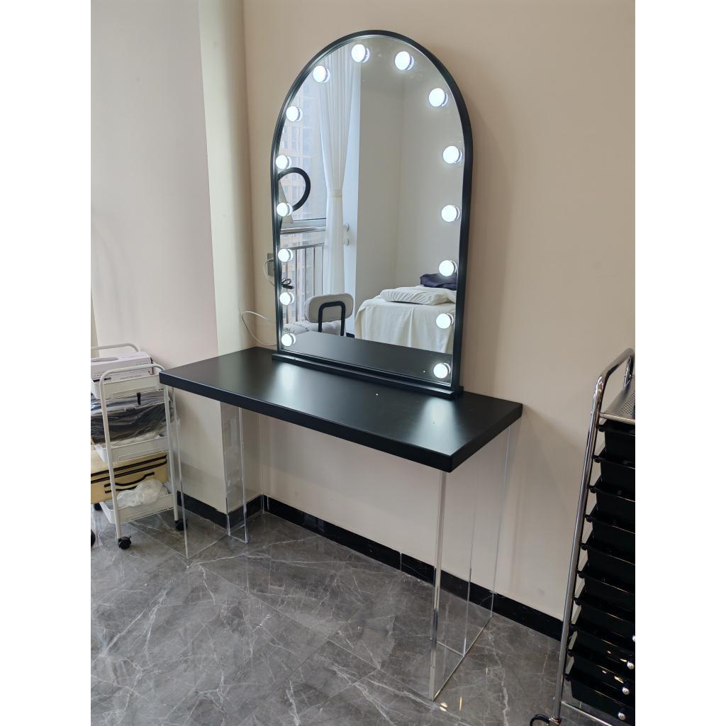 블랙 테이블 120*50*80+80*110 아치거울