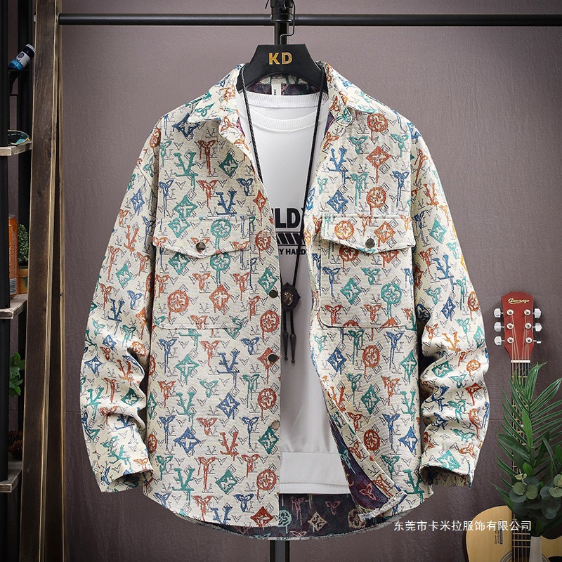 Cross-Border Jacket Men's Spring Style Personalized Fashion Casual Handsome Trendy Lapel Jacket 2024 Korean Style Slim Fit Green