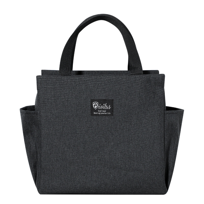 Bolsas de comidas etiquetadas transfronterizas bolsas de almuerzo de oficina portátiles bolsas de almuerzo de aislamiento térmico bolsas de almuerzo de tela Oxford