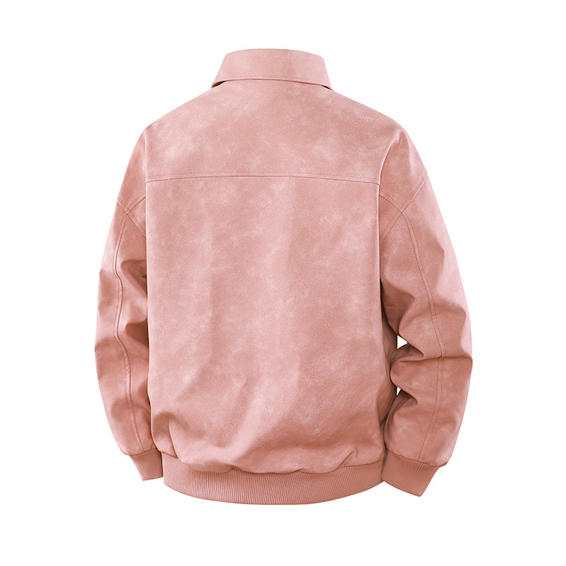 美式复古pu皮夹克外套男款秋冬潮牌痞帅机车棒球服高街休闲上衣服|undefined