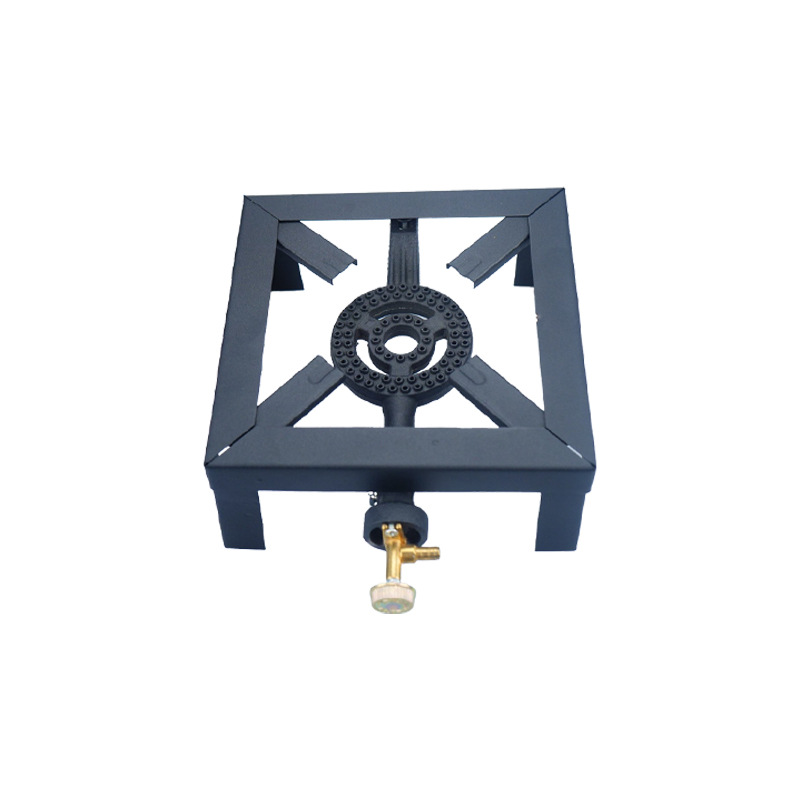 Acero de ángulo transfronterizo de gas de hierro estufas de fuego al aire libre una sola cabeza camping cocina de gas estufas al aire libre fábrica de estufas al por mayor