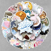 50张星星INS风小麻薯贴纸韩系创意简约咕卡彩绘手账手机电脑贴纸