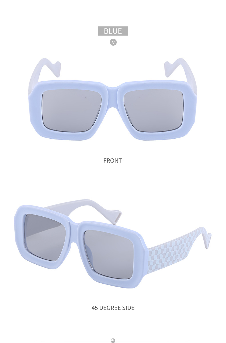 Trend Big-frame Wide-leg Men's Fashion Candy-colored Women's Trend Sunglasses display picture 9