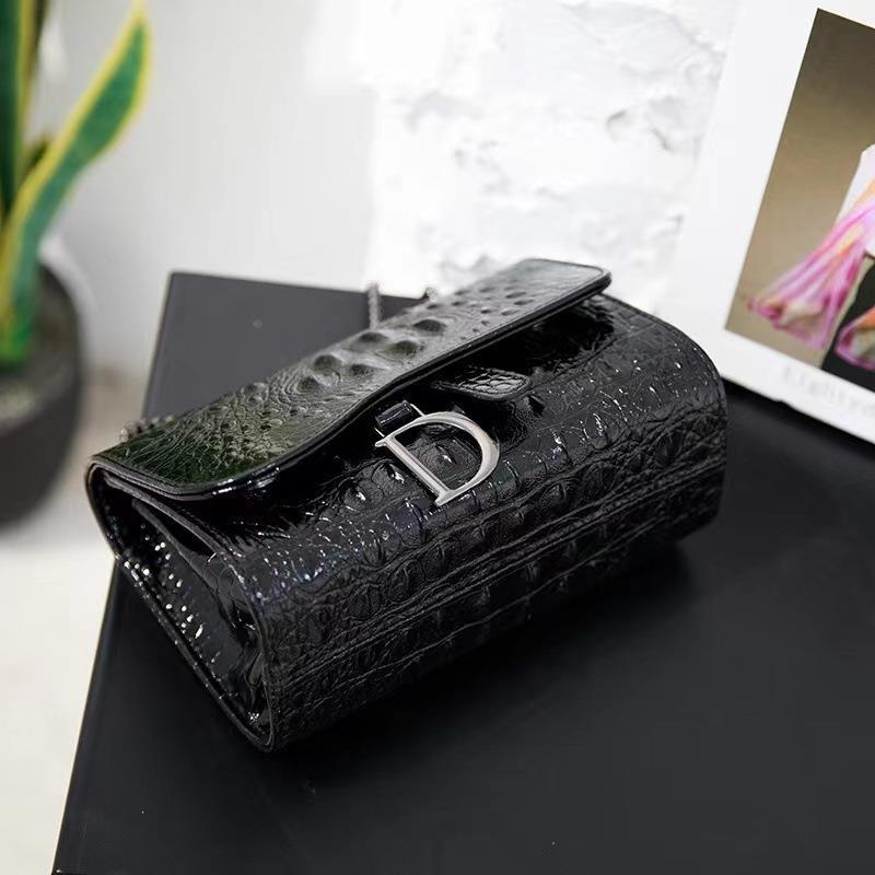 2023 neue Nischentaschen mit Krokodilmuster, Schulter-Crossbody-Damentasche, Internet-Promi-Kette, kleine quadratische Tasche, Papierschale, stilvolle Tasche_voghion.com