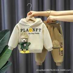 童装卫衣套装秋冬季2025新款儿童休闲潮帅气时髦运动男孩衣服套装