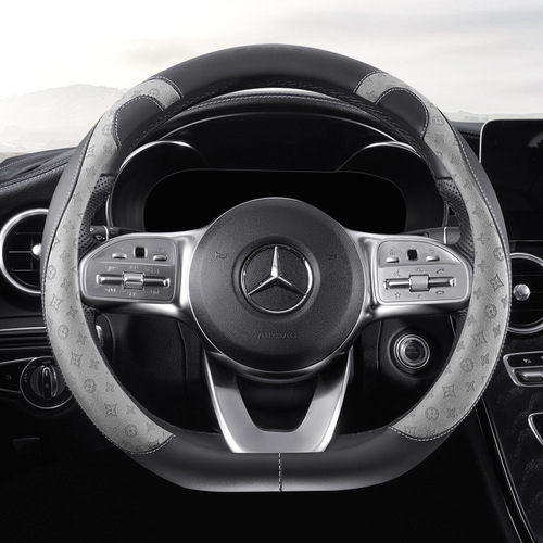 Car steering wheel cover universal four seasons tech fabric steering wheel cover cartoon anti-slip Amazon cross-border