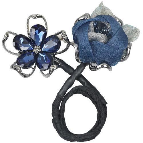 Bosiya Hair Plate Hand-woven Crystal Flower Bud Hair Pole  New Internet Celebrity Hair Plate Hair Accessories