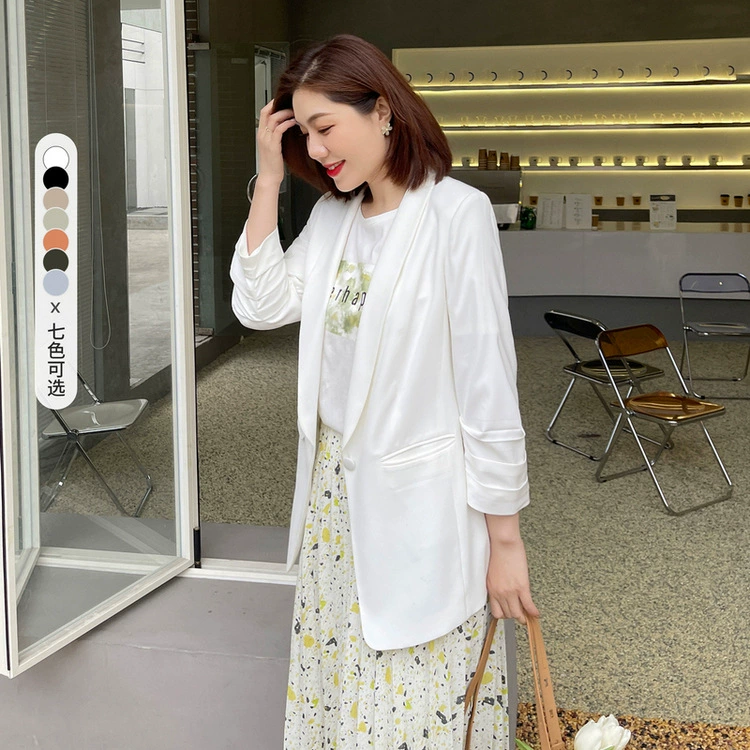 Xianlixiu 2022, новый осенний стиль, слегка толстый мм, элегантный ретро, большие размеры, женский маленький костюм OL, костюм-куртка