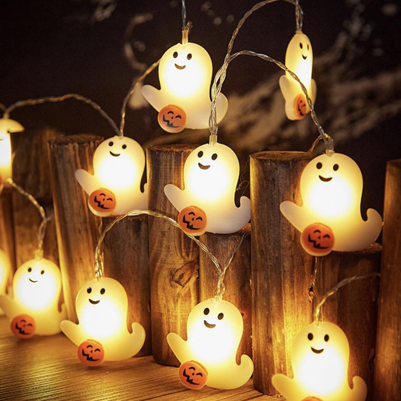 Halloween Ghost Festival serie de lámparas decorativas calabaza banquete LED calabaza lámparas de color cadena de lámparas decorativas de vacaciones