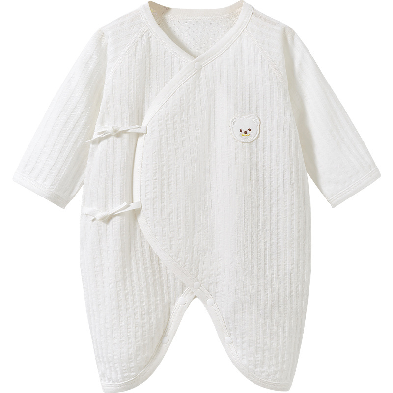 Mono de verano para bebé recién nacido, fino, de manga larga, con diseño de mariposa, para aire acondicionado.
