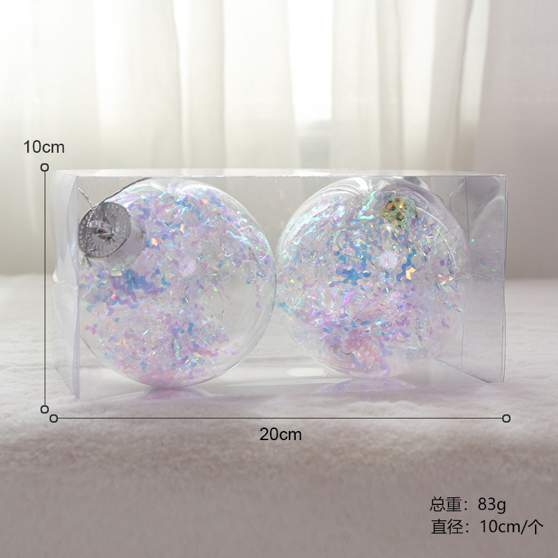 2025 nuevas decoraciones de Navidad pintadas cabañas árbol de Navidad colgante rojo y blanco bola de Navidad al por mayor