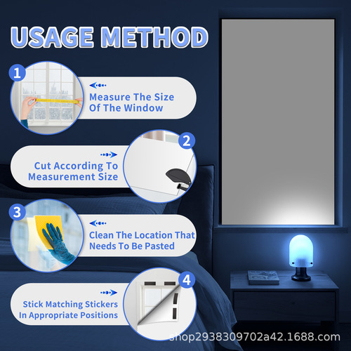 Portable light-shielding curtains, sunscreen bedroom white with Velcro, no drilling required for light shielding