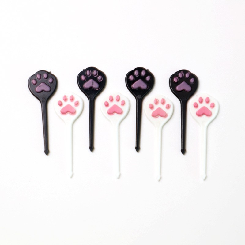 Cartoon japonés encantador tenedor de fruta transfronterizo venta caliente stick de fruta creativa decoración mini tenedor de fruta al por mayor