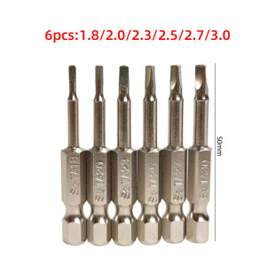 S2 triangle batch head silver 6pcs triangle screwdriver batch nozzle 1/4 triangle wind batch head electric screwdriver
