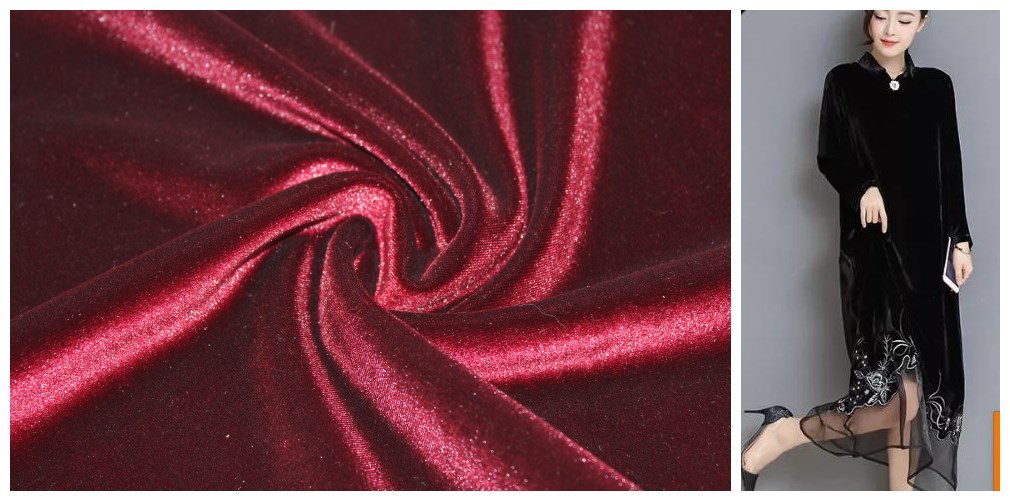 批发韩国绒面料 弹力裙子布不倒绒布料 连衣裙面料