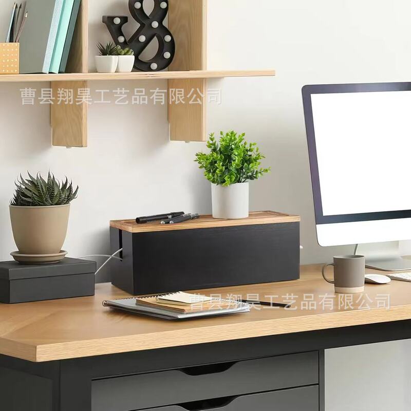 Customized Power Strip Storage Box Wooden Covered Desktop Charging Cable Plug Socket Cable Manager Organizing Box Solid Wood Customized Power Strip Storage Box Wooden Covered Desktop Charging Cable Plug Socket Cable Manager Organizing Box Solid Wood