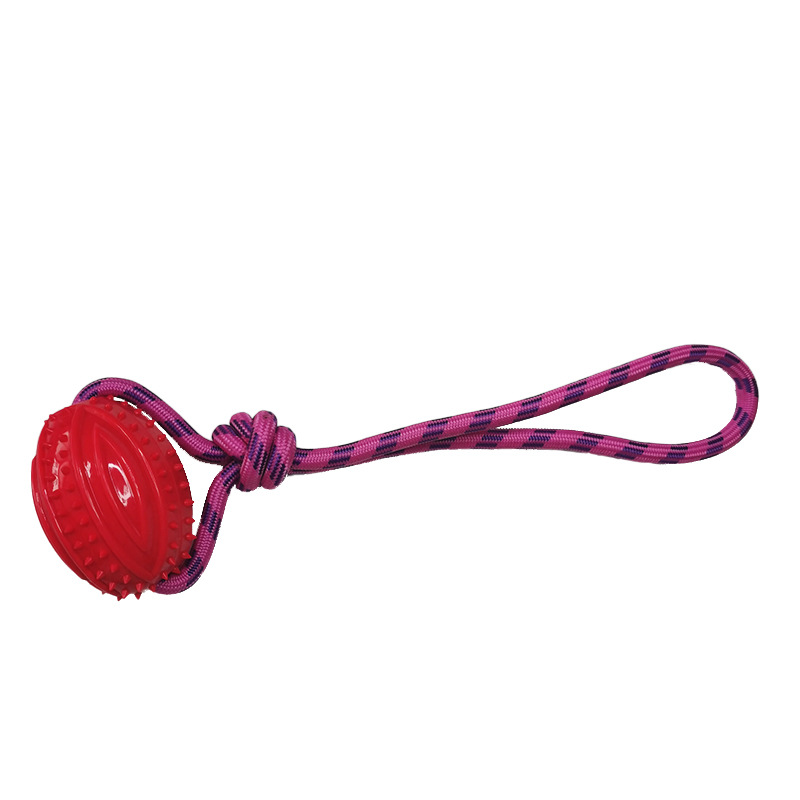 Mascota mordedura cuerda de juguete mordedura de dientes de nylon cuerda de rugby mano de entrenamiento de juguete perro de juguete fabricante