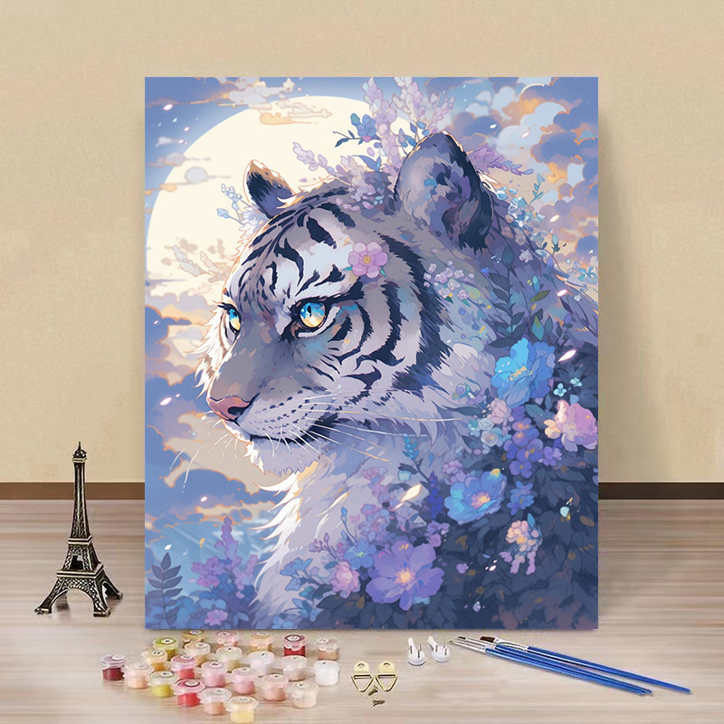 Pintura por números “Gato Estrellado” — arte DIY de fábrica al por mayor, estilo Van Gogh, flores y paisajes hechos a mano