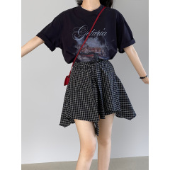 江左パリイラストビッグブランド漫画純綿ルーズ半袖 Tシャツトップス女性の夏のハイエンド 6300