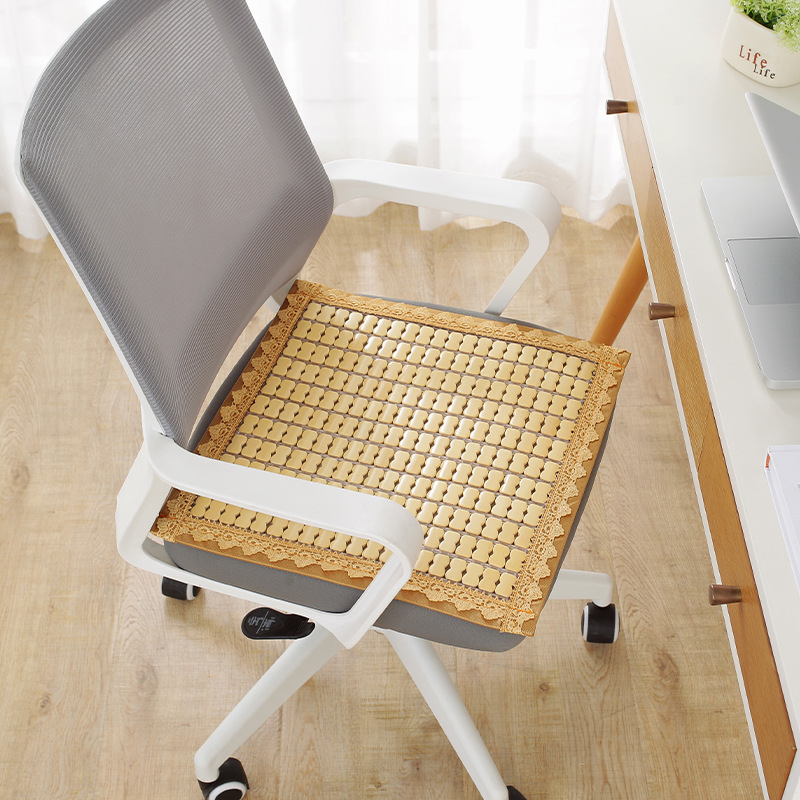 Verano Mahjong Mat cojín transpirable antideslizante silla de oficina Estera de bambú estera fresca del coche verano largo cojín silla Butt pad