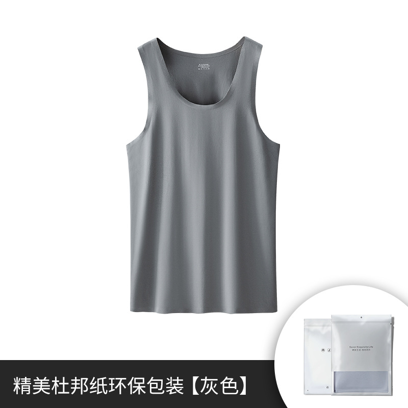 Nuevo chaleco de hombre modal de algodón transfronterizo sin mangas camiseta de chaleco deportivo fitness sin costuras chaleco de fondo en stock