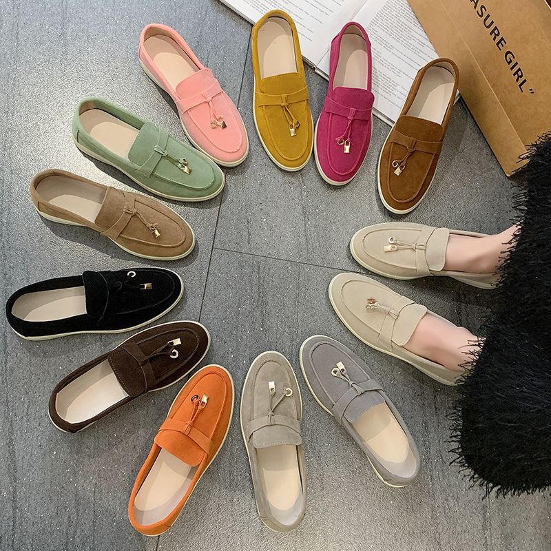Size 35-43 New Flats Women's Shoes Soft Sole 41 Sports Casual Shoes Women's 40 Large Size Bean Women's Shoes Tassel 42