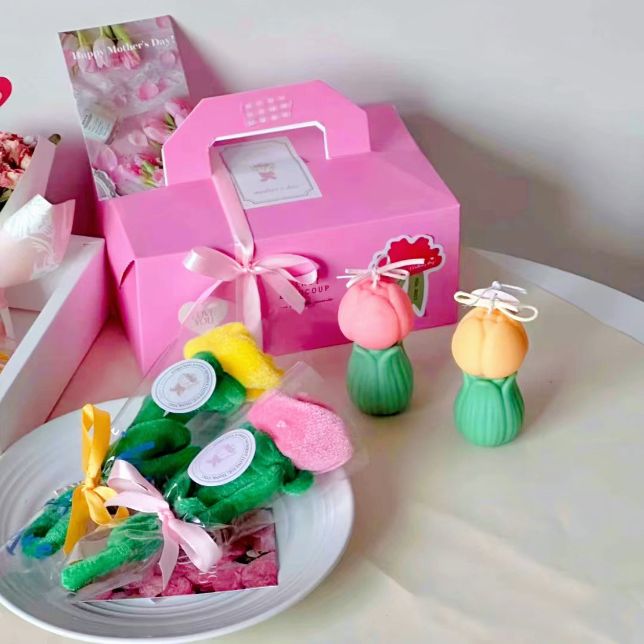 Vela de fragancia de tulipán delicada pequeña vela de aromaterapia transfronteriza regalo de boda