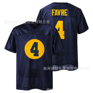 Green Bay Packers # 4 # 10 # 12 Dark Blue Retro American Football Uniforms Men's Sports Training Game Jerseys