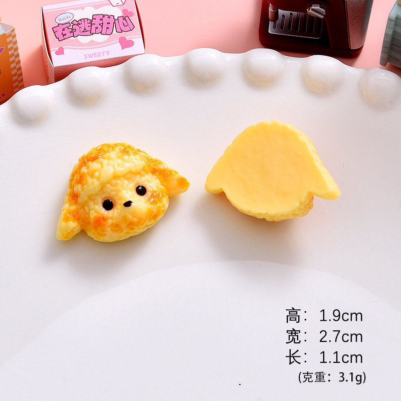 シミュレーションクッキークッキー食べる樹脂アクセサリー森ベル小動物クリームゴムdiy頭縄冷蔵庫貼り装飾
