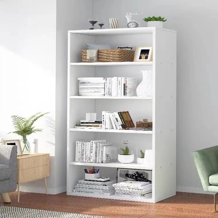 Bookshelf Simple Floor-Standing Wall-Mounted Living Room Storage Rack Bedroom Storage Shelf Storage Cabinet Simple Modern Home Bookcase