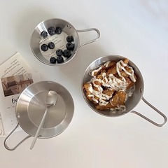 韓国インステンレス鋼調味料ボウルハンドル付き酒ボウル家庭用落下防止フードボウルスナックフルーツサラダボウル
