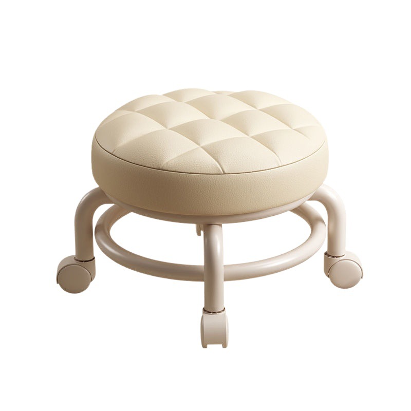 Pulley low stool universal wheel household Internet celebrity children's soft stool simple and beautiful sewing manicure pedicure pulley stool