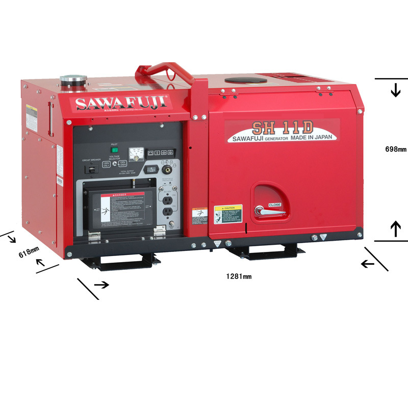 原装日本泽藤车载静音型柴油发电机组SH11D