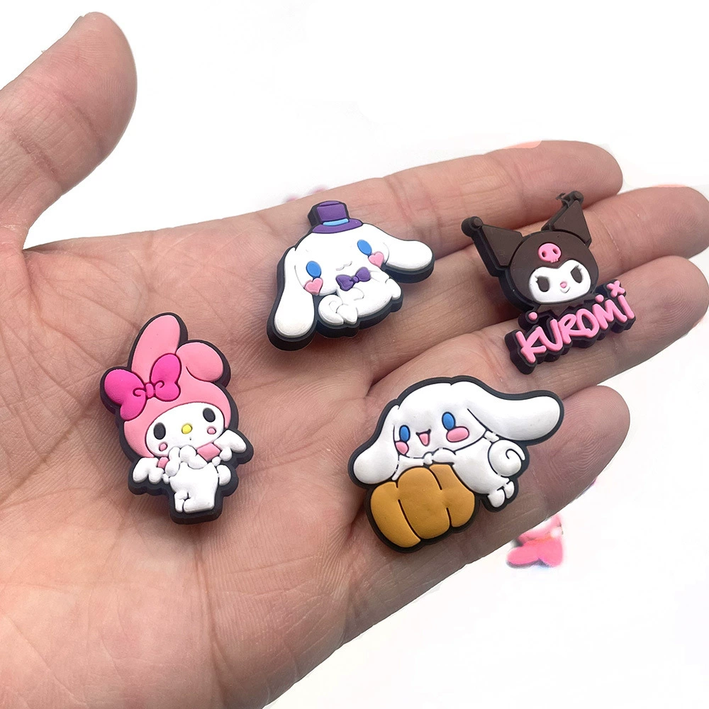 Подвески для обуви (Sanrio) Kuromi & My Melody Croc Jibbitz, assorted flower buckles, мультицветный набор