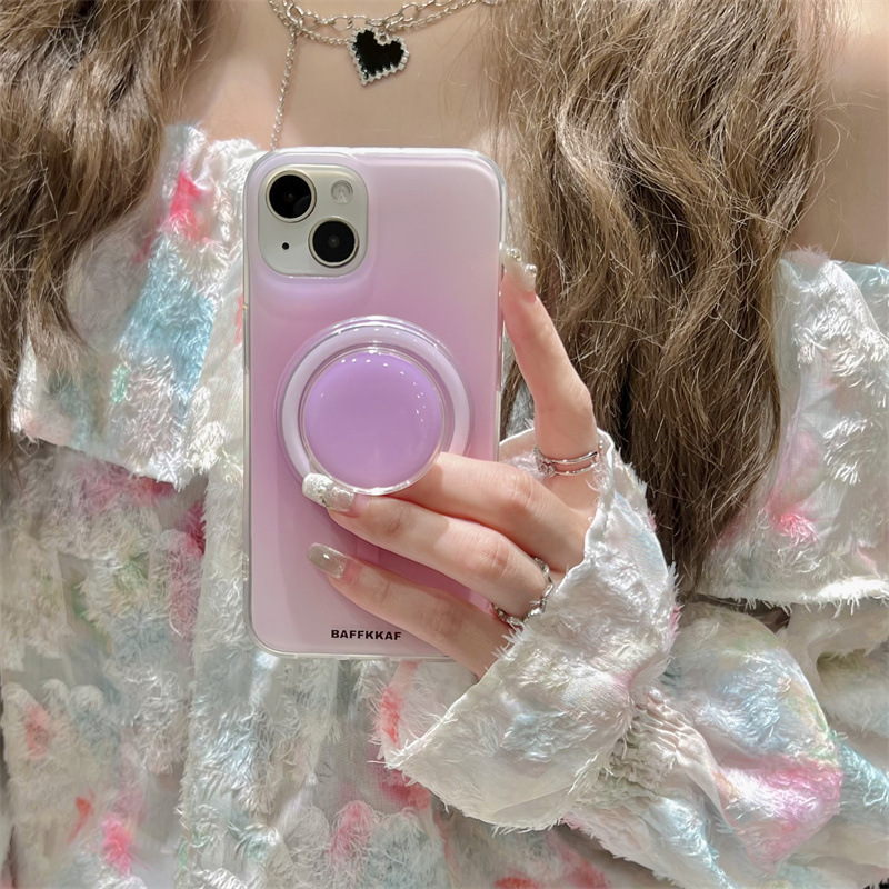 Estilo simple degradado color sólido 14ProMax soporte magnético iPhone13 para Apple 15 funda para teléfono móvil 12 mujer 14